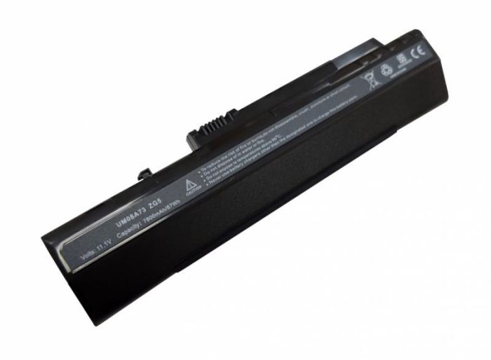 Посилений акумулятор для ноутбука Acer UM08A73 Aspire One 11.1V Black 7800mAh OEM