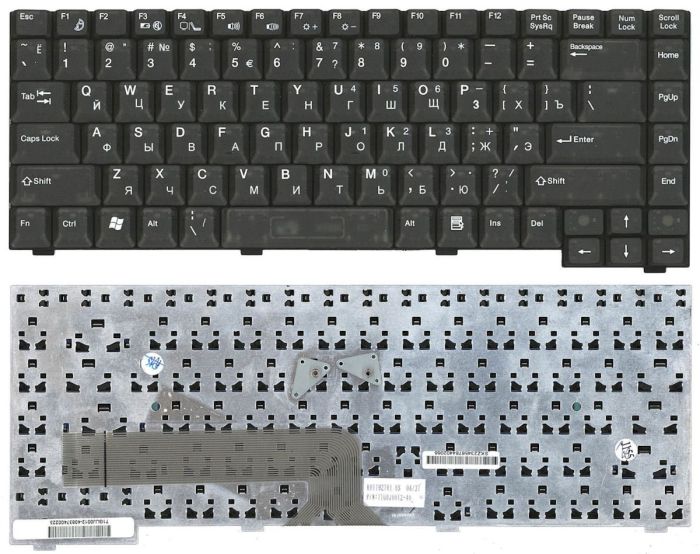 Клавіатура для ноутбука Fujitsu Amilo M1437, M1439, D7850 Чорна, RU