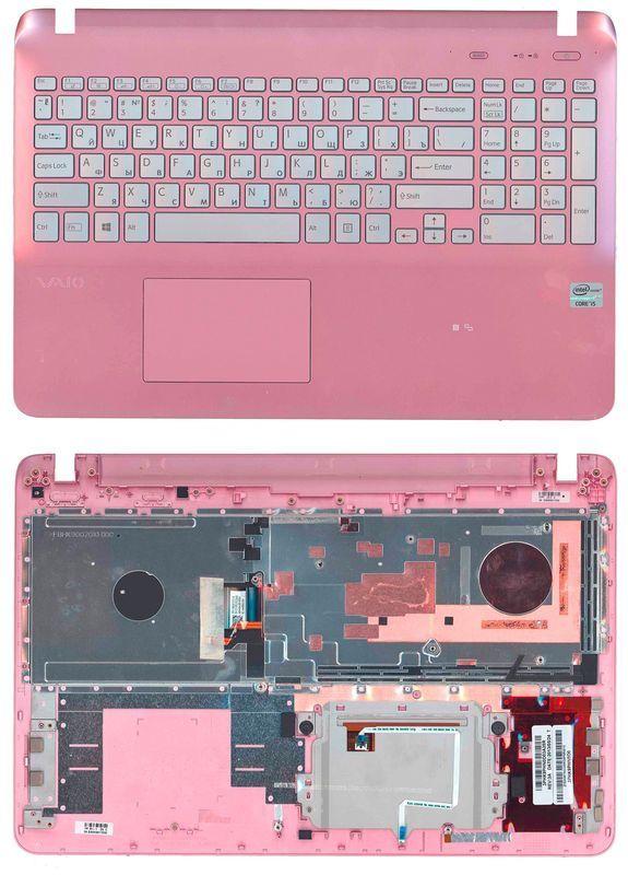 Клавіатура для ноутбука Sony FIT 15 (SVF15) Сира, (Pink TopCase), RU
