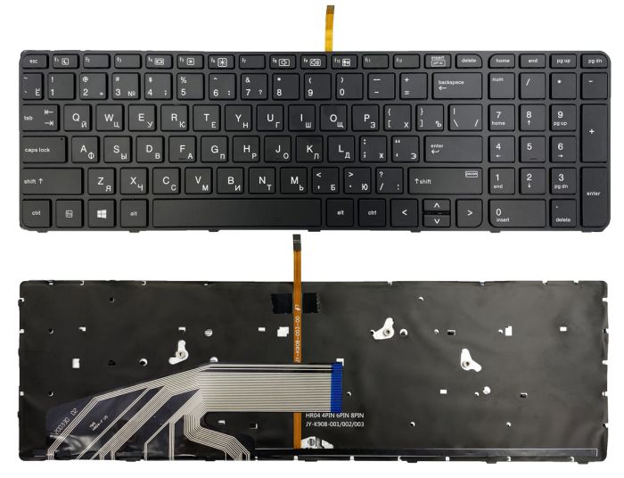 Клавіатура HP ProBook 450 G3 455 G3 470 G3 650 G2 655 G2 650 G3 655 G3 чорна підсвітка Original PRC (841137-001)