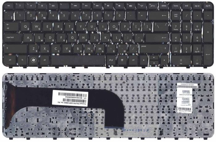 Клавіатура для ноутбука HP Pavilion (M6-1000), Black (Black Frame) RU