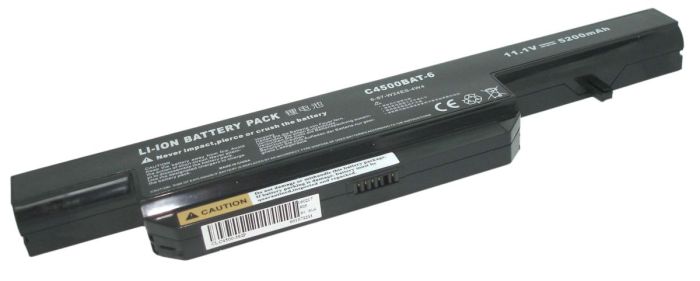 Акумулятор для ноутбука  DNS C4500BAT6 Clevo C4500 11.1V Чорний 5200mAh OEM