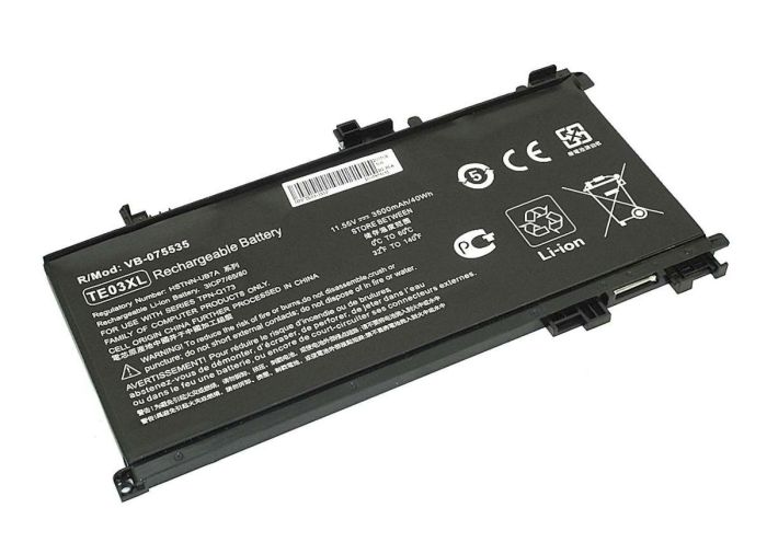 Акумулятор для ноутбука  HP TE03 Omen 15-AX 11.55V Чорний 3500mAh OEM