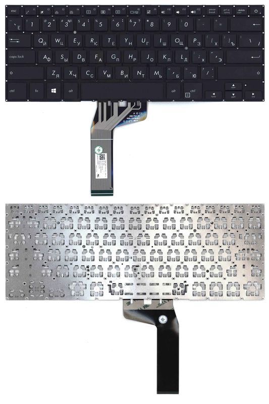 Клавиатура для ноутбука Asus VivoBook S14 X411UF с подсветкой (Light), Black, (No Frame) RU