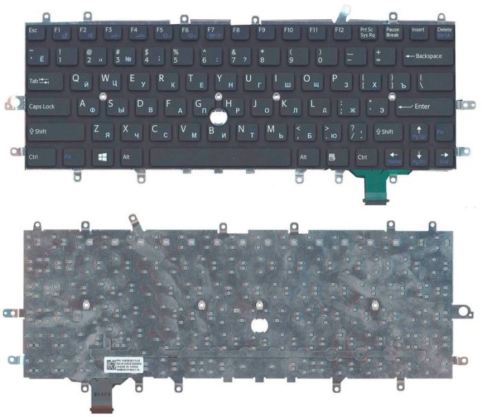 Клавіатура для ноутбука Sony Vaio (SVD11) Чорна, (Без рамки), RU