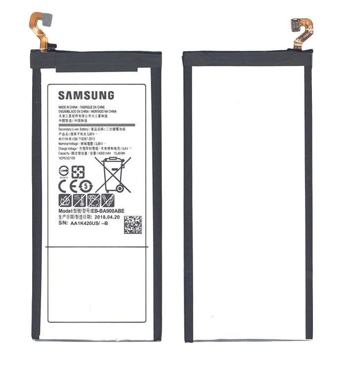 Аккумулятор Samsung EB-BA900ABE Galaxy A9 (2016) SM-A900 3.85V Black 4000mAh 15.40Wh