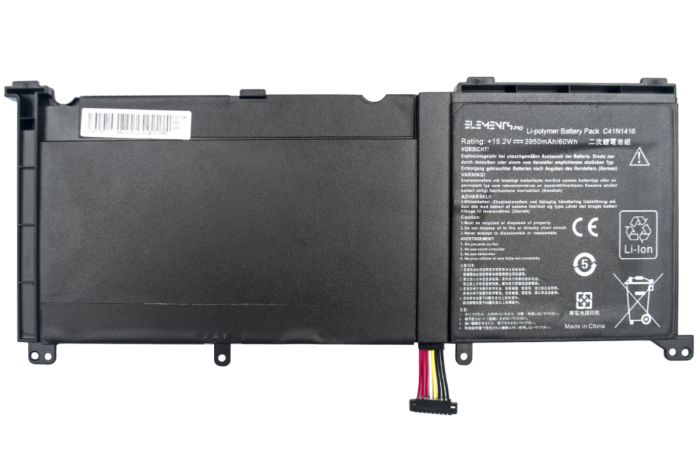 Батарея Elements PRO для Asus ZenBook G501JW G601JW N501JW N501L UX501JW UX501LW UX501VW 15.2V 3950mAh (C41N1416-4S1P-4000)