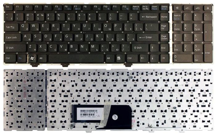 Клавіатура для ноутбука Sony Vaio (VGN-AW) Black, (No Frame) UA