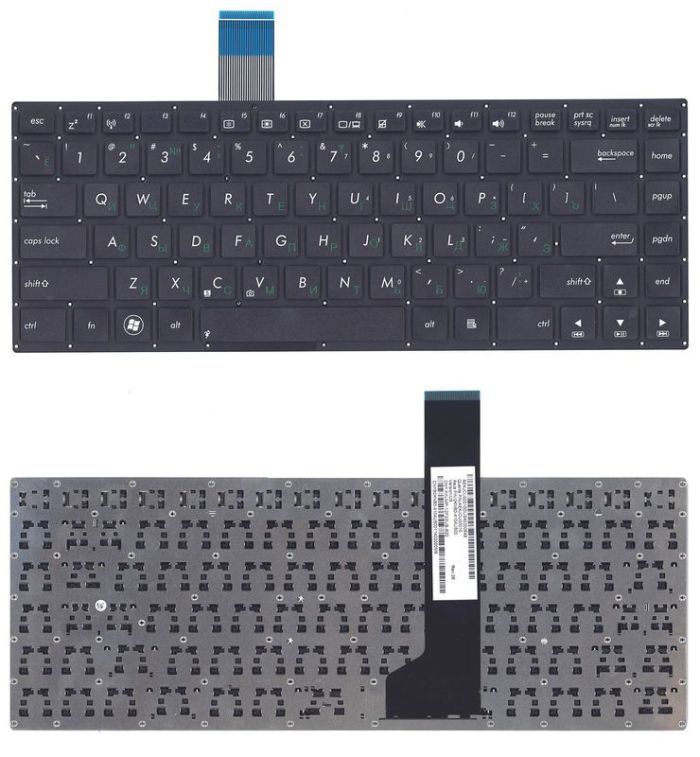 Клавіатура для ноутбука Asus (K46, K46C) Чорна, (Без рамки) UA