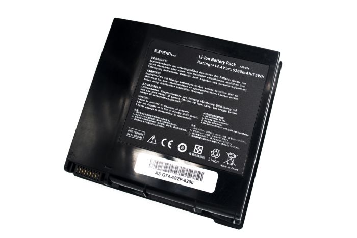 Батарея Elements MAX для Asus G74J G74JH G74S G74SX G74SW 14.4V 5200mAh 75Wh (G74-4S2P-5200)