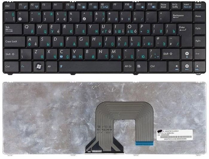 Клавіатура для ноутбука Asus (N20, N20A, N20H) Чорна, RU