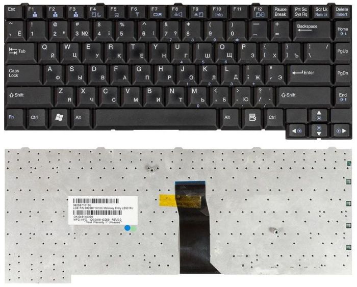 Клавіатура для ноутбука LG (LM50) Black, RU