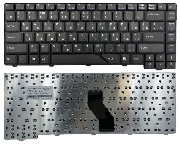 Клавіатура Acer Aspire 4730 4930 5530 5930 6920 6935 eMachines E510 чорна High Copy (9J.N5982.90R)