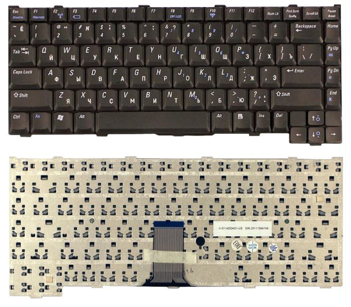 Клавіатура для ноутбука Dell Inspiron (1200, 2200) Latitude (110L, PP10S), Чорна, RU