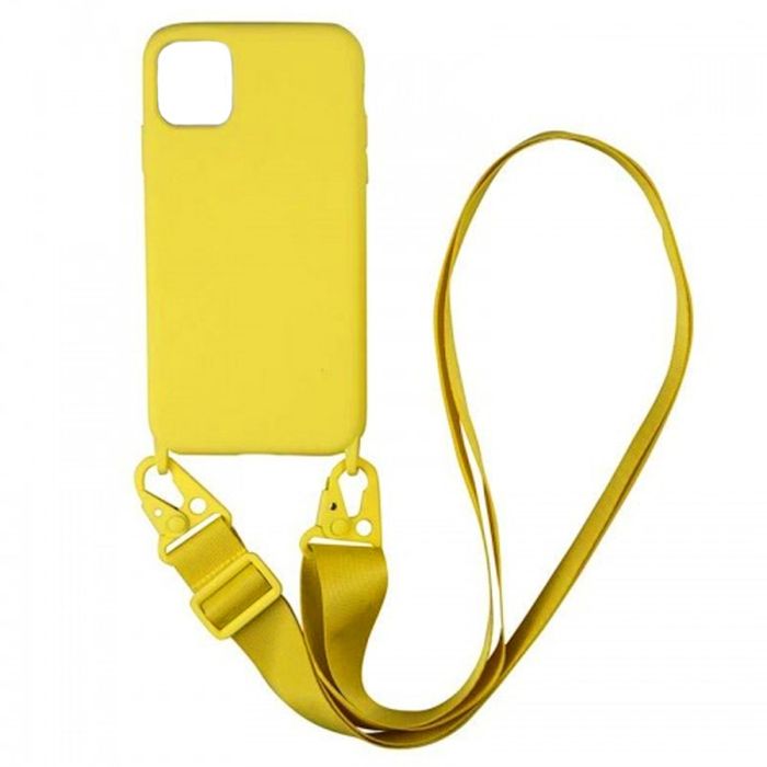 Чехол Strap Silicone Case iPhone 14 Pro Max Yellow