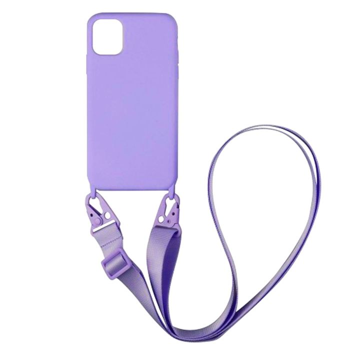 Чехол Strap Silicone Case iPhone 14 Pro Max Light Purple