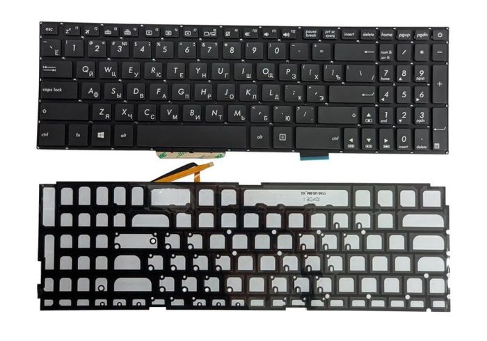 Клавиатура для ноутбука Asus VivoBook 17 X705U с подсветкой (Light), Black, (No Frame) RU