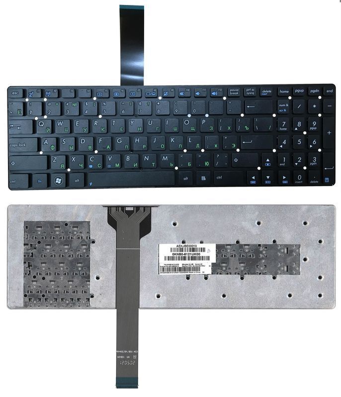 Клавіатура для ноутбука Asus (K55, X501) Black, (No Frame) RU