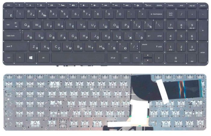 Клавіатура для ноутбука HP Pavilion (15-P), Black, (No Frame), RU