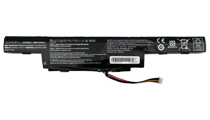 Батарея Elements MAX для Acer Aspire E5-575G E5-576G F5-573G F5-771G TravelMate P259-G2-M 10.8V 5200mAh (AS16B5J-3S2P-5200)