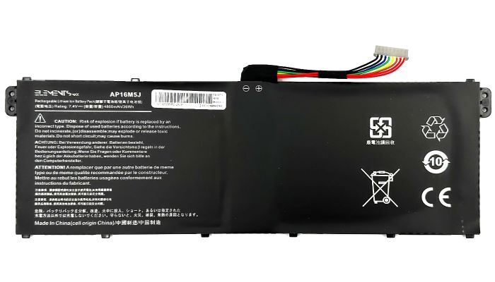 Батарея Elements MAX для Acer Aspire ES1-523 Aspire 1 A114-31 Aspire 3 A314-31 A315-51 Aspire 5 A515-51 7.4V 4800mAh (AP16M5J-2S1P-4800)