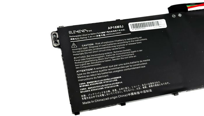 Батарея Elements MAX для Acer Aspire ES1-523 Aspire 1 A114-31 Aspire 3 A314-31 A315-51 Aspire 5 A515-51 7.4V 4800mAh (AP16M5J-2S1P-4800)