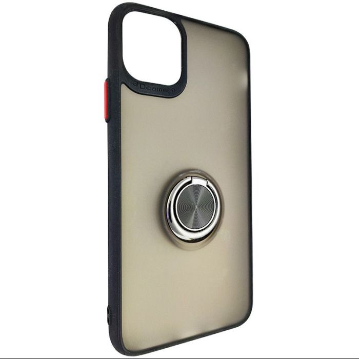 Чохол Totu Copy Ring Case iPhone 11 Pro Max Чорний+Червоний