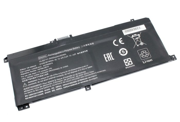 Акумулятор для ноутбука  HP SA04XL Envy X360 15-DR 14.8V Чорний 3400mAh OEM