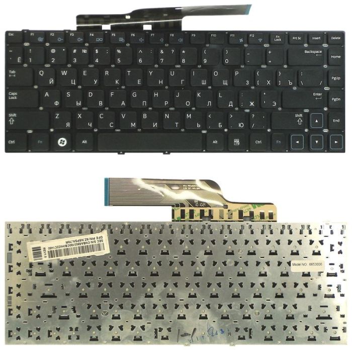 Клавіатура для ноутбука Samsung (300E4A, 300V4A) Black, (No Frame), RU