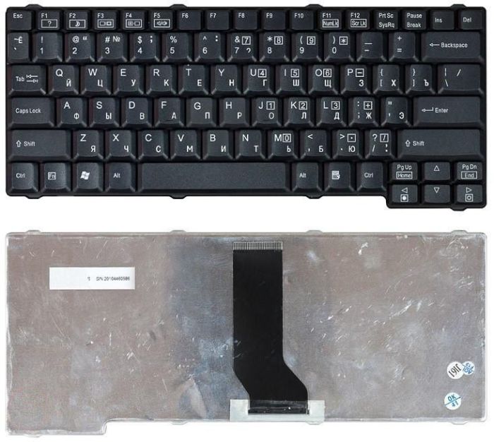 Клавіатура для ноутбука Acer TravelMate 200, 210, 220, 230, 240, 250, 260, 520, 730, 740 Чорна, RU