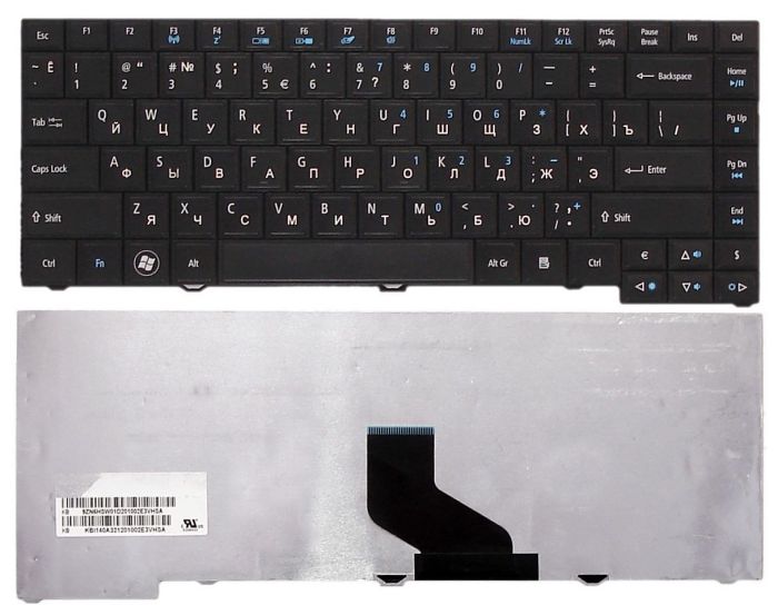 Клавіатура для ноутбука Acer TravelMate 4750, 4750ZG, 4750G, 4750Z Black, RU