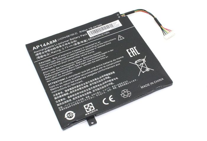 Аккумулятор для ноутбука АКБ Acer AP14A8M Aspire SW5-011 3.7V Black 5600mAh OEM