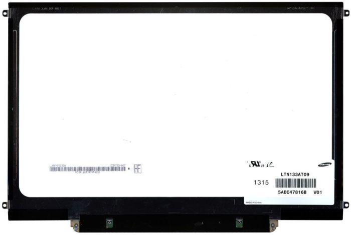 Матриця для ноутбука 13,3", Slim (тонка), 30 pin (знизу праворуч), 1280x800, Світлодіодна (LED), кріплення ліворуч/праворуч, глянсова, SAMSUNG, LTN133AT09