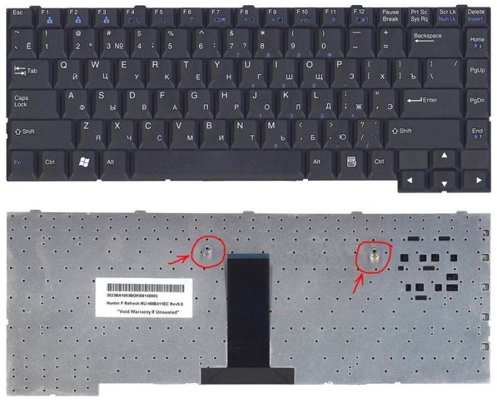Клавіатура для ноутбука LG (LE50) Black, RU