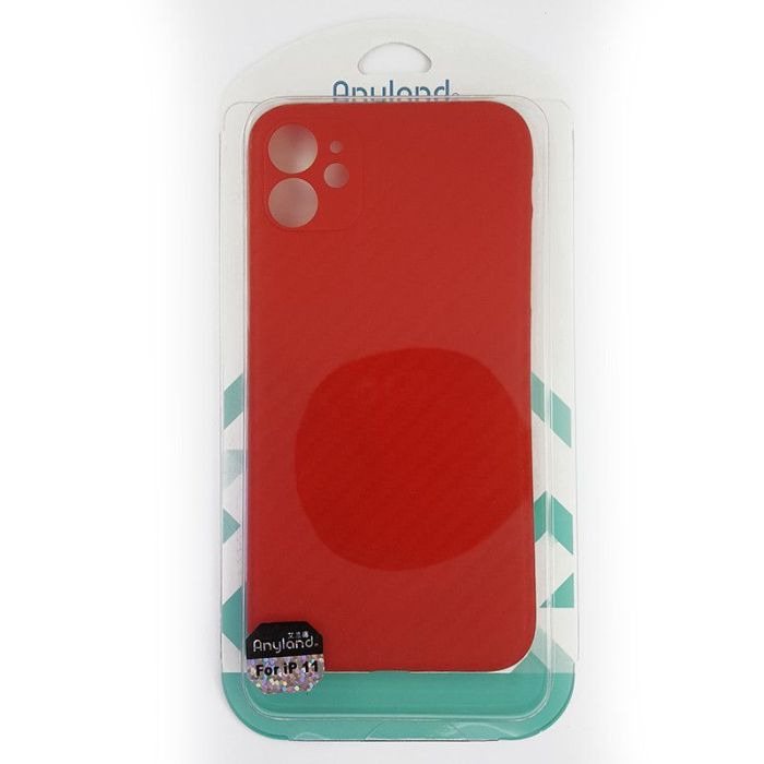 Чехол Anyland Carbon Ultra thin для Apple iPhone 11 Red