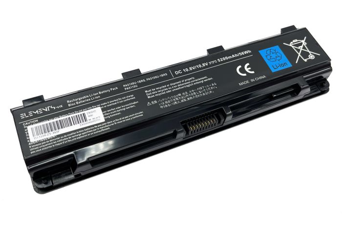 Батарея Elements MAX для Toshiba Satellite C40 C45 C50 C55 C70 C75 C805 C840 10.8V 5200mAh (PA5109-3S2P-5200)