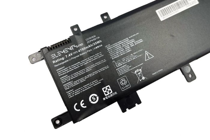 Батарея Elements PRO для Asus Vivobook X542U R542UR A542U A580U F542U 7.4V 4700mAh 35Wh (C21N1634-2S1P-4700)