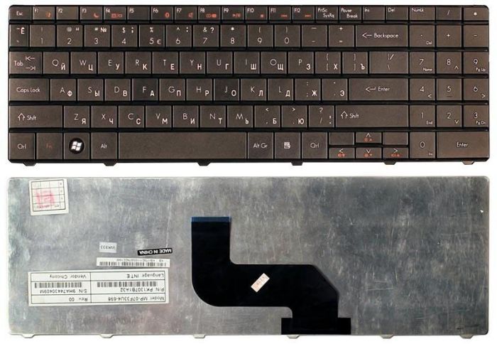 Клавіатура для ноутбука Acer Packard Bell (TJ61, TJ65. Gateway