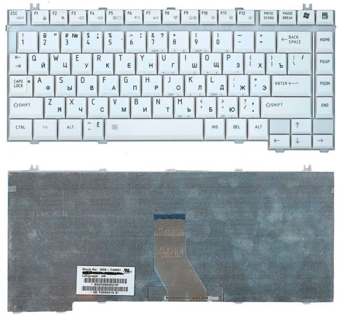 Клавіатура для Toshiba Qosmio (F20, F25, F30, G20, G25, G30, G35) Біла, RU