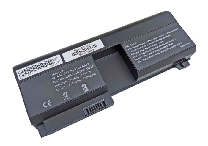Усиленная батарея для ноутбука HP Compaq HSTNN-OB37 Pavilion TX1000 7.4V Black 7800mAh OEM