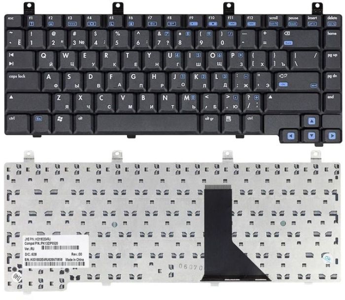 Клавіатура для ноутбука HP Pavilion DV5000, ZE2000, ZE2500, ZV5000, ZX5000, ZD5000 Black, RU