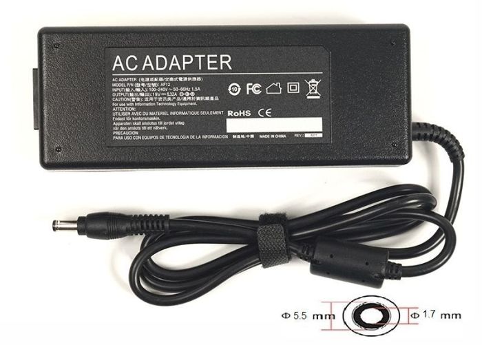 Блок живлення для ноутбука PowerPlant ACER 220V, 19V 120W 6.32A (5.5*1.7)