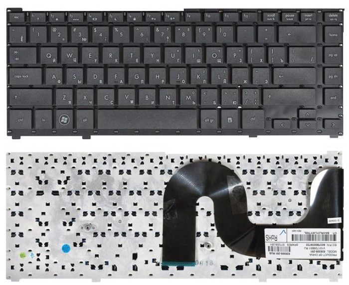Клавіатура для ноутбука HP ProBook (4310S) Чорна, (Без рамки) UA