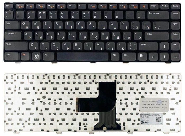 Клавіатура для ноутбука Dell Vostro 1440, 1450, 1540, 1550, 3450, 3550, V131, Inspiron 14R, 7520, N4050, N4110, M5040, M5050, N5050
