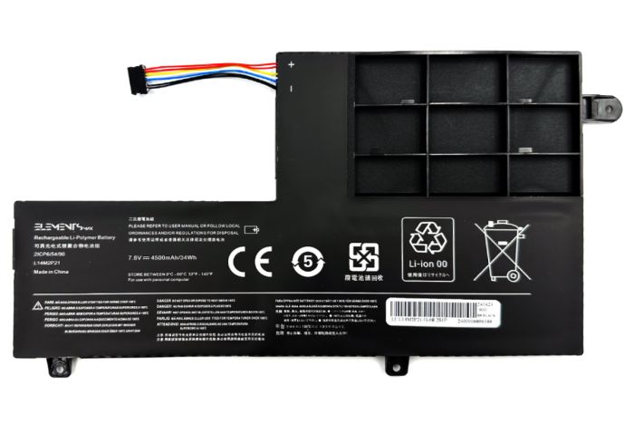 Батарея Elements MAX для Lenovo IdeaPad 330S-14AST 330S-15ARR 720-15IKB S41-35 S41-70 S41-75 Yoga 500-14IBD Yoga 500-15ACL 7.6V 4500mAh (L14M2P21-2S1P-4500)