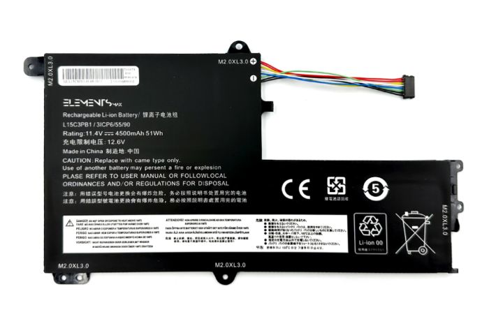 Батарея Elements MAX для Lenovo IdeaPad 330S-14AST 330S-14IKB 330S-15ARR 330S-15AST 330S-15IKB 11.4V 4500mAh (L15C3PB1-3S1P-4500)