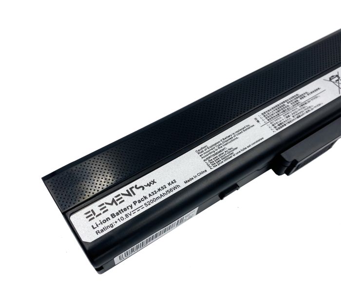 Батарея Elements MAX для Asus A40 A42 A52 A62 B53 F85 K42 K52 K62 10.8V 5200mAh (K42-3S2P-5200)