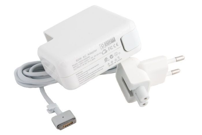 Блок живлення для ноутбука PowerPlant Apple 220V, 16.5V 60W 3.65A (MagSafe 2)