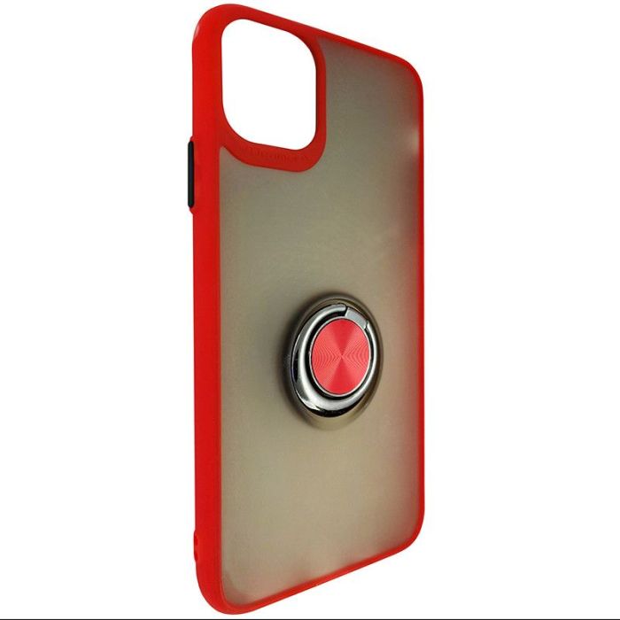 Чохол Totu Copy Ring Case iPhone 11 Pro Max Червоний+Чорний