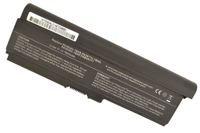 Усиленный аккумулятор для ноутбука Toshiba PA3636U-1BRL Satellite U400 10.8V Black 7800mAh OEM